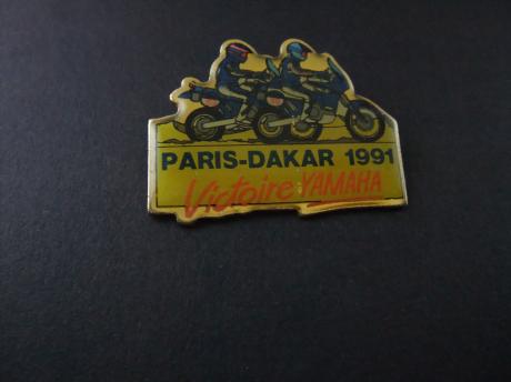 Parijs-Dakar rallye 1991( Yamaha YZE750) Yamaha werd dat jaar winnaar van de motorklassse met Stephane Peterhansel